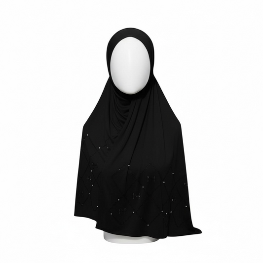 JERSEY LIQUID STRASS - BLACK