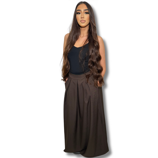 Long puffy skirt - BROWN