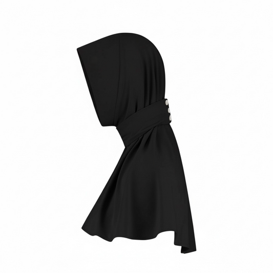 INSTANT HIJAB LIQUID JERSEY - BLACK