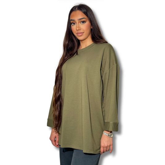 LONG TEE SHIRT - KHAKI