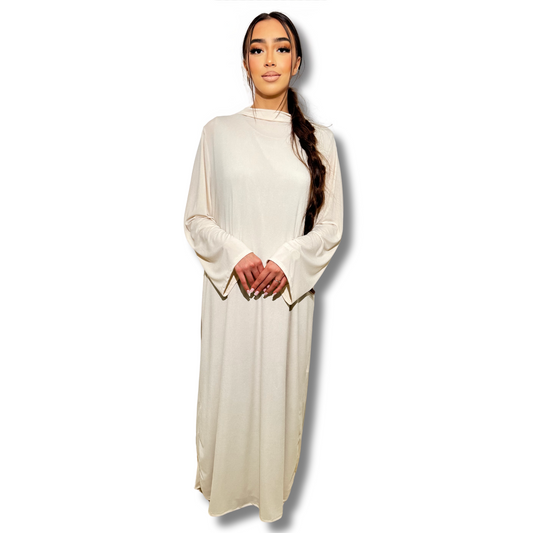 JERSEY PREMIUM DRESS- BEIGE
