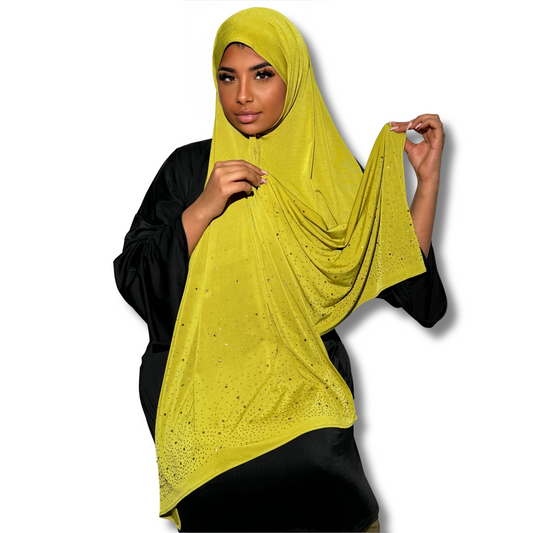 LIQUID JERSEY PREMIUM STRASS - ANISE GREEN