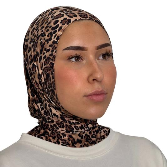 INSTANT HIJAB BREATHABLE - LEOPARD