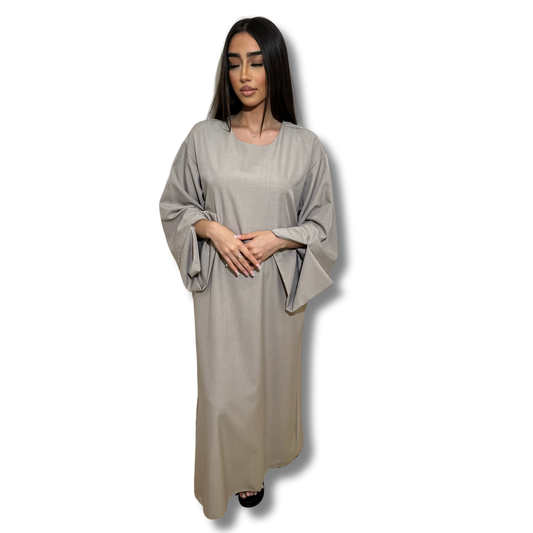 Abaya + scarf - TAUPE
