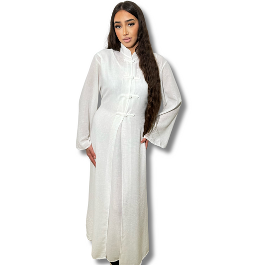 DRESS + KIMONO SET - WHITE