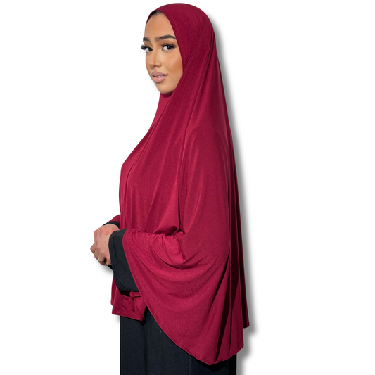 KHIMAR JERSEY PREMIUM - BURGUNDY