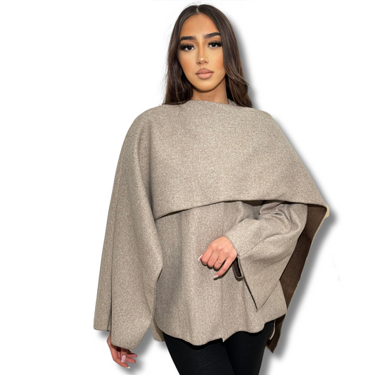 Trendy cape - TAUPE