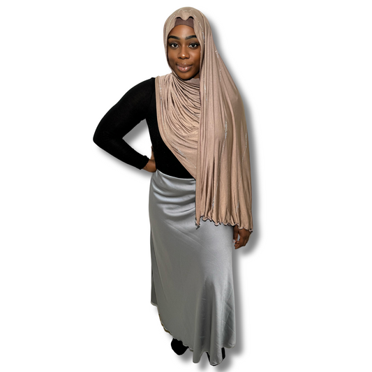 Satin skirt- GREY
