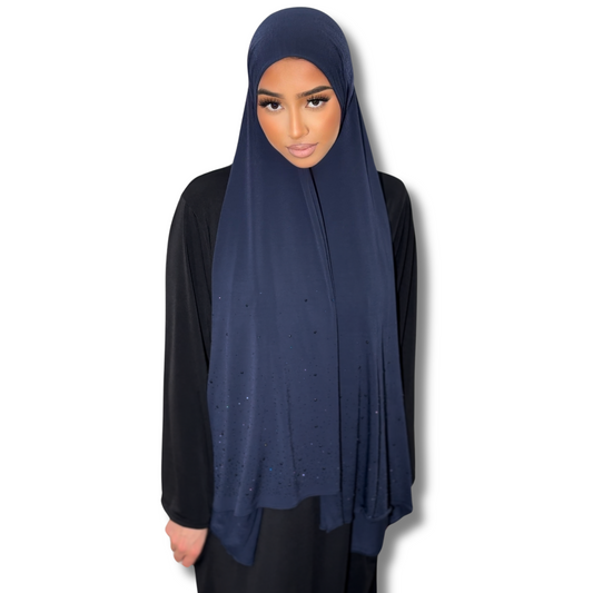 LIQUID JERSEY PREMIUM STRASS - BLUE NAVY