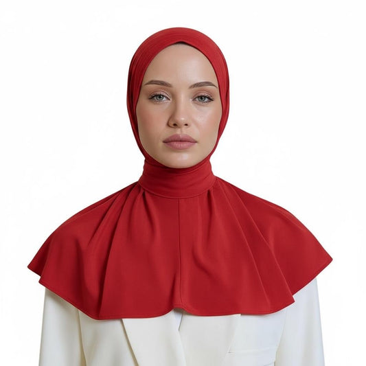 INSTANT HIJAB JERSEY BAMBOO - RED