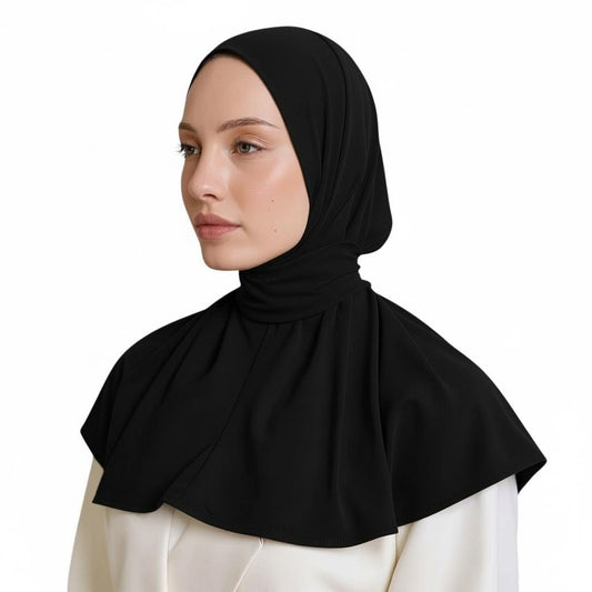INSTANT HIJAB JERSEY BAMBOO - BLACK