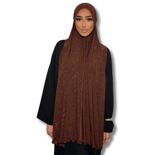 Jersey premium AIR hijab - BROWN
