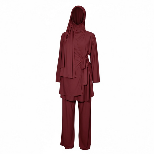 Burkini 3 pieces - BURGUNDY