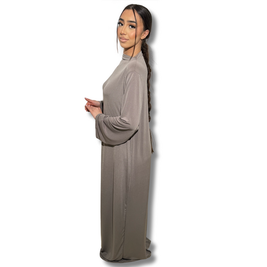 JERSEY PREMIUM DRESS - TAUPE
