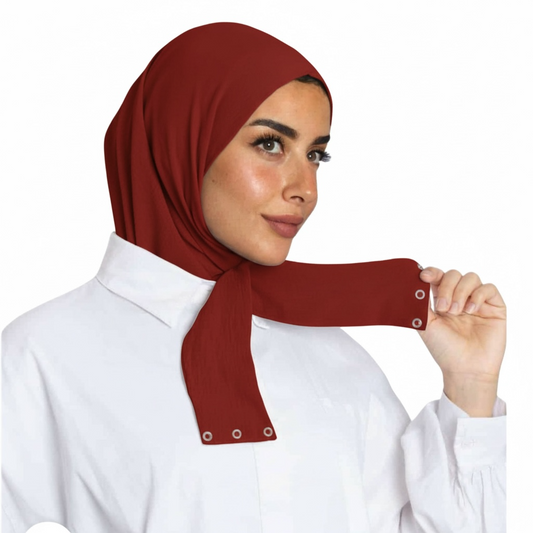 INSTANT HIJAB JERSEY BAMBOO - RUST