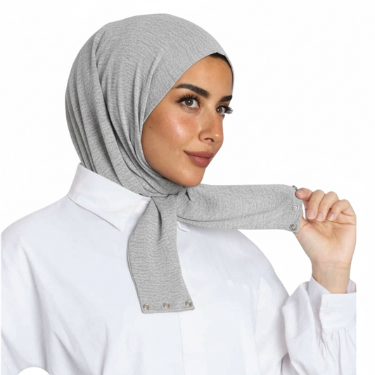 INSTANT HIJAB JERSEY BAMBOO - LIGHT GREY