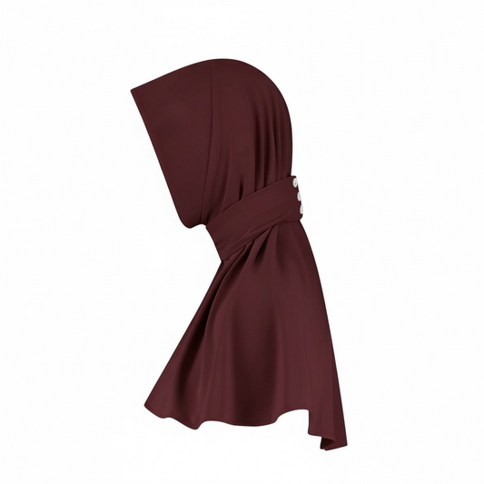 INSTANT HIJAB LIQUID JERSEY - BURGUNDY