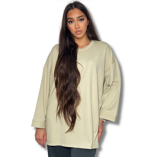 Long Tee shirt - BEIGE