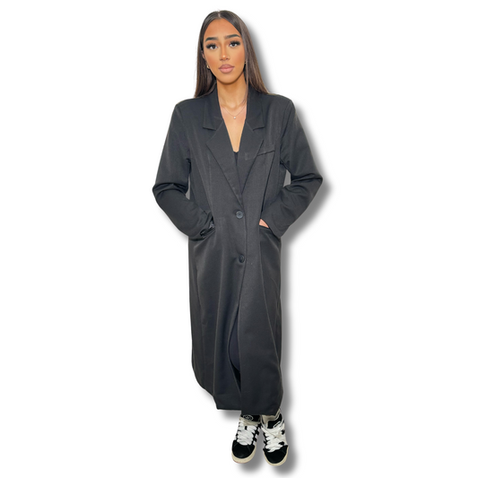 BLAZER LONG - NOIR