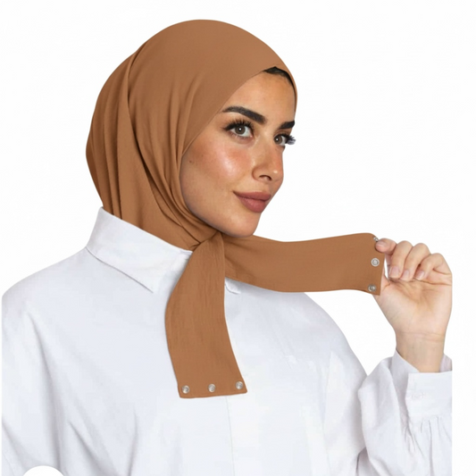 INSTANT HIJAB JERSEY BAMBOO - LIGHT CAMEL
