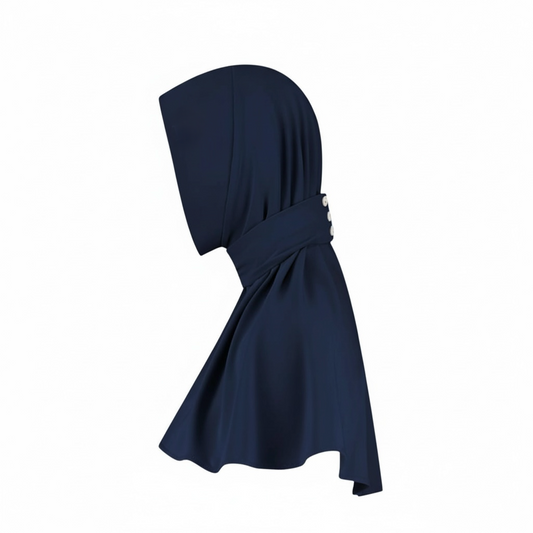 INSTANT HIJAB LIQUID JERSEY - BLUE NAVY