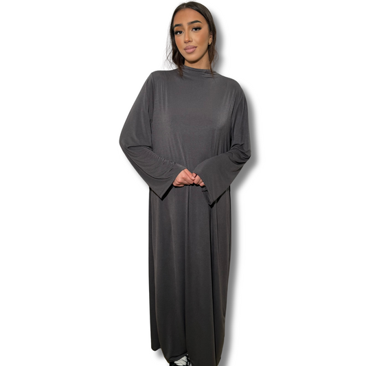 JERSEY PREMIUM DRESS - GREY