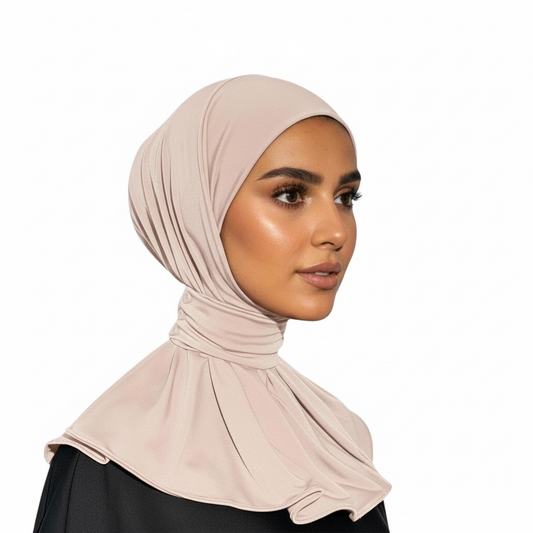 ADJUSTABLE INSTANT HIJAB- PINKY BEIGE