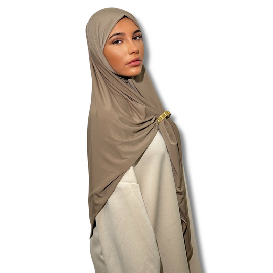 Carré en jersey XXL Premium - MOKA