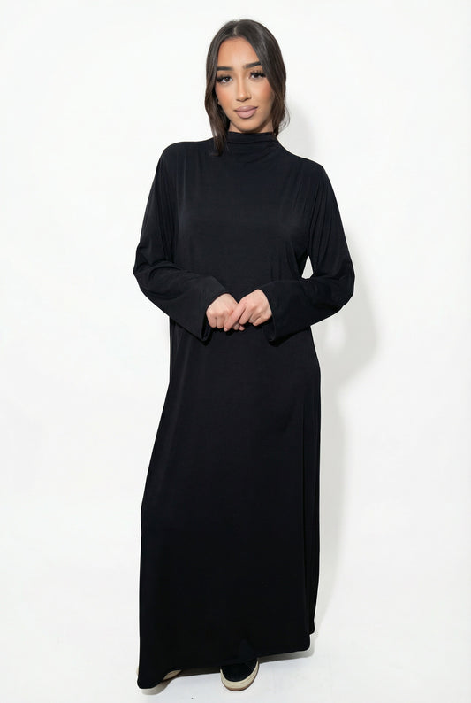 JERSEY PREMIUM DRESS - BLACK