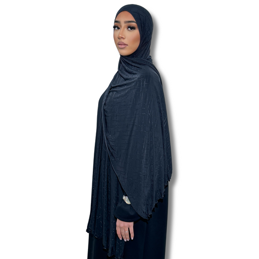 Jersey premium AIR hijab - BLACK