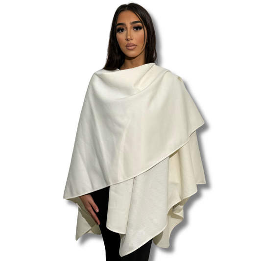 Oversize cape - WHITE