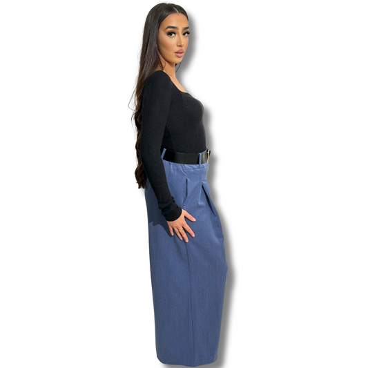 Oversized clip on trouser - BLUE