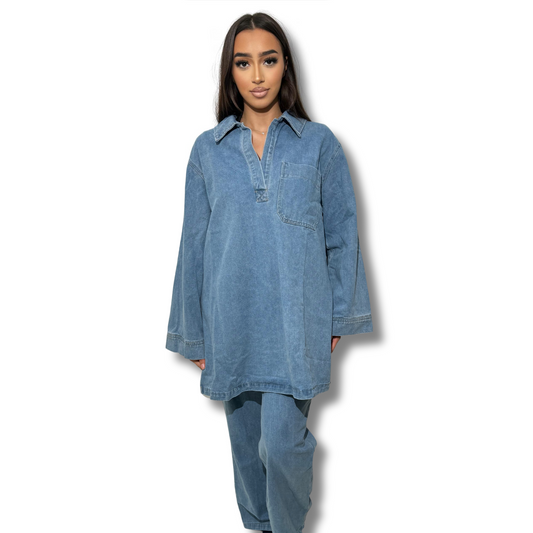 LIGHT BLUE DENIM SET