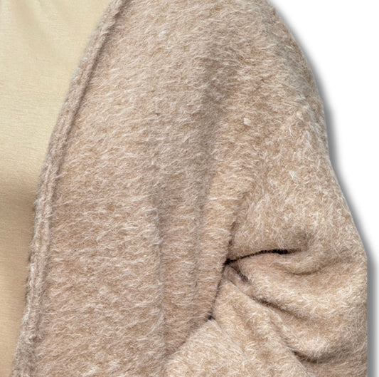 Long Fluffy coat - BEIGE