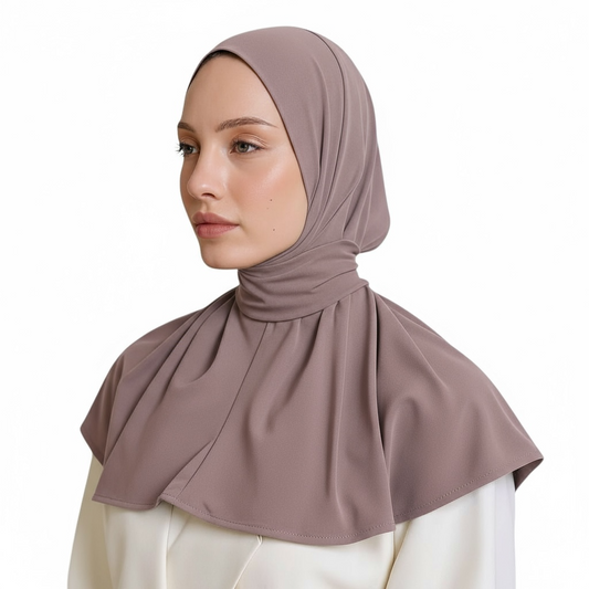 INSTANT HIJAB JERSEY BAMBOO - MAUVE TAUPE