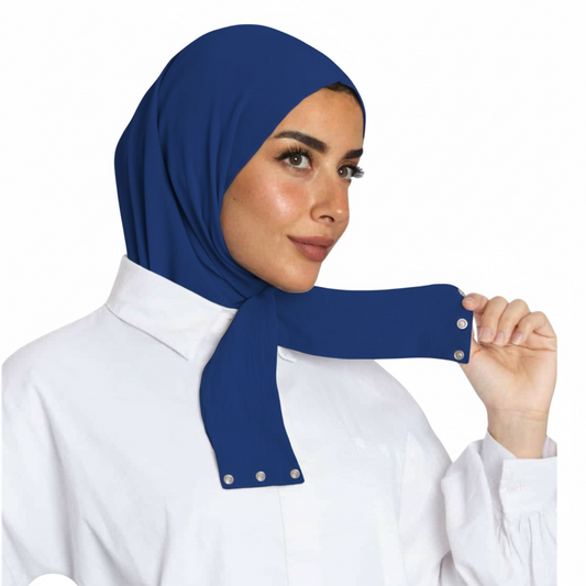 INSTANT HIJAB JERSEY BAMBOO - BLUE