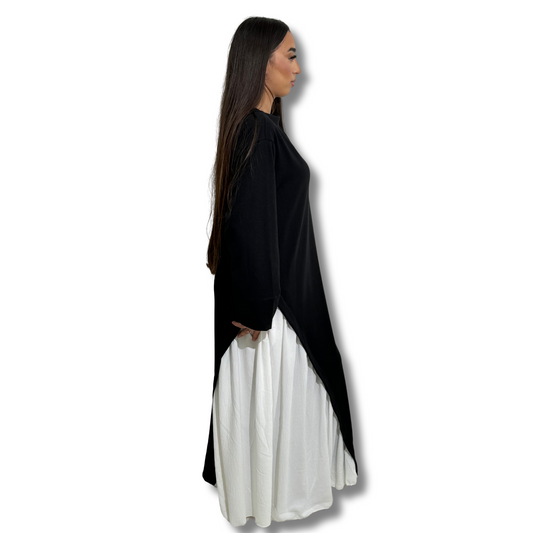 T-shirt Dress CLASSY - BLACK