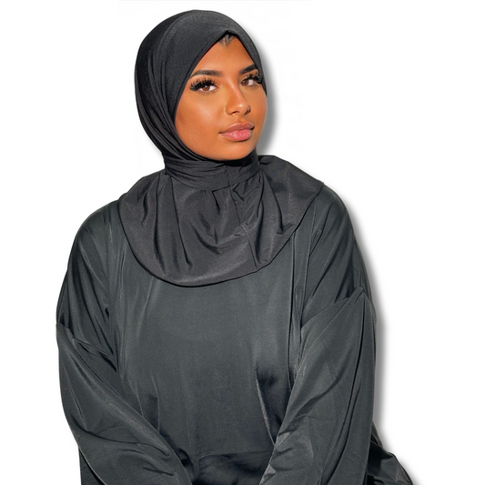 PRESS ON HIJAB - BLACK