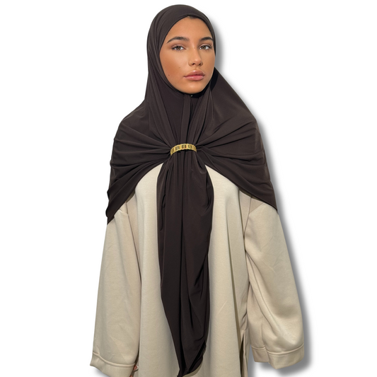 Carré en jersey XXL Premium - MARRON