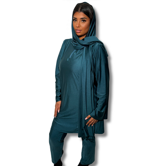 Zipped Burkini - BLUE (3 pieces)