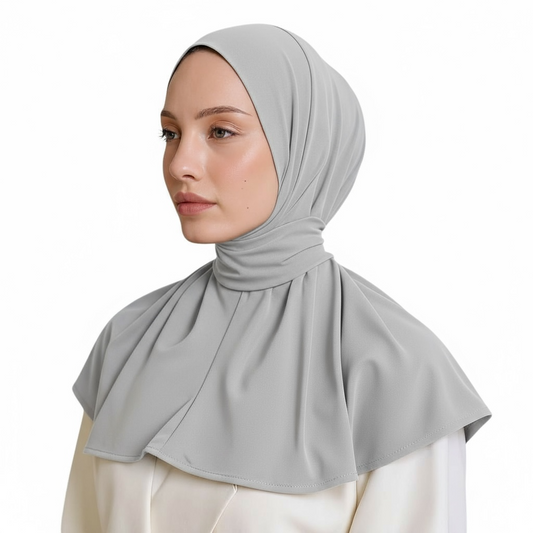 INSTANT HIJAB JERSEY BAMBOO - GREY