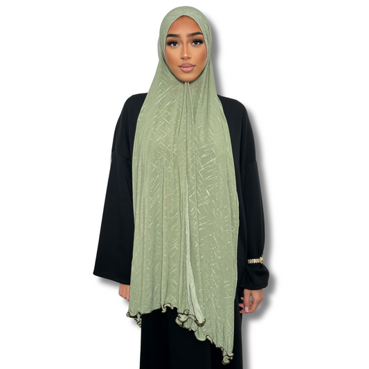 Jersey premium air hijab - GREEN