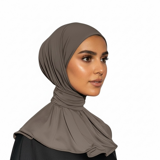 ADJUSTABLE INSTANT HIJAB- TAUPE