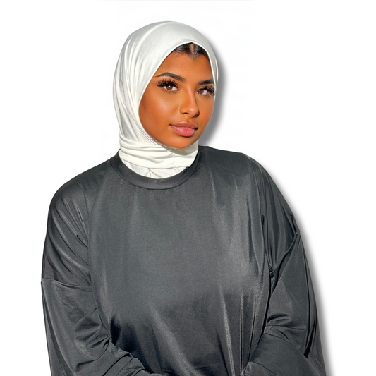PRESS ON HIJAB - WHITE
