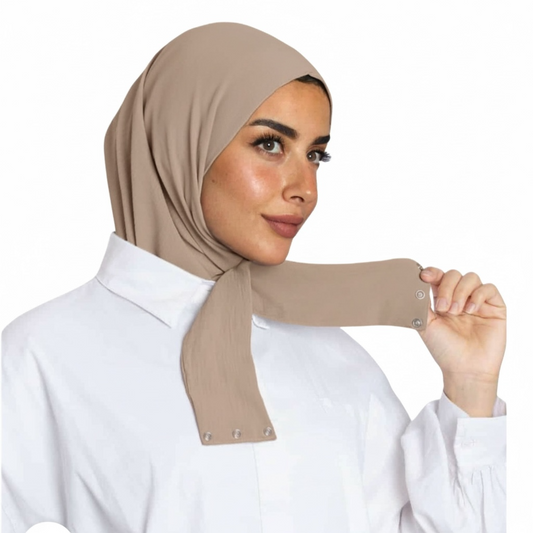 INSTANT HIJAB JERSEY BAMBOO - LIGHT TAUPE