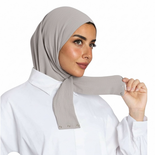 INSTANT HIJAB JERSEY BAMBOO - GREY