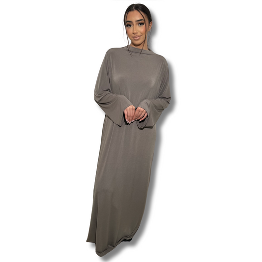 JERSEY PREMIUM DRESS - TAUPE