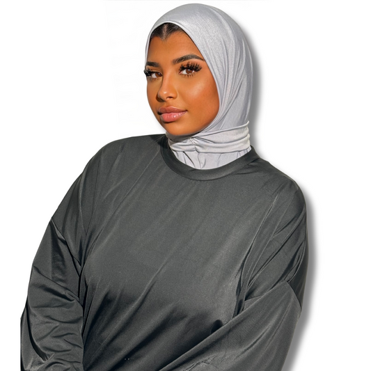PRESS ON HIJAB - GREY