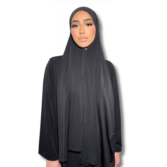 HIJAB JERSEY PREMIUM STRASS - BLACK