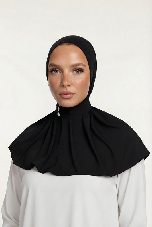 ADJUSTABLE INSTANT HIJAB- BLACK